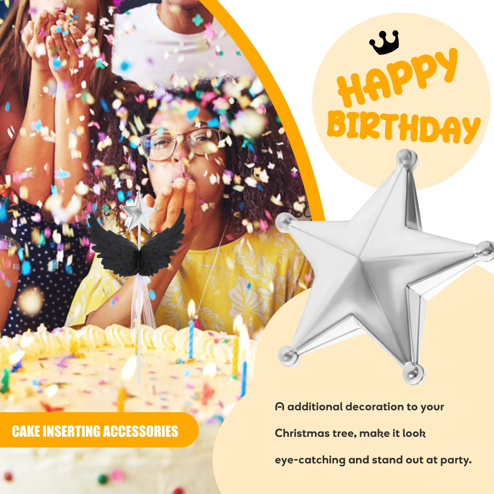 

50Pcs Christmas Star Ornament Hanging Stars Decor for Xmas Tree Small Star with Hole Home Office Decor Festive Tree Top