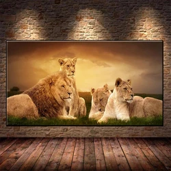 Diamond Painting Wild Animal Lion Family Cross Stitch Diamond Mosaic Picture Embroidery crystal Beaded Handicraft