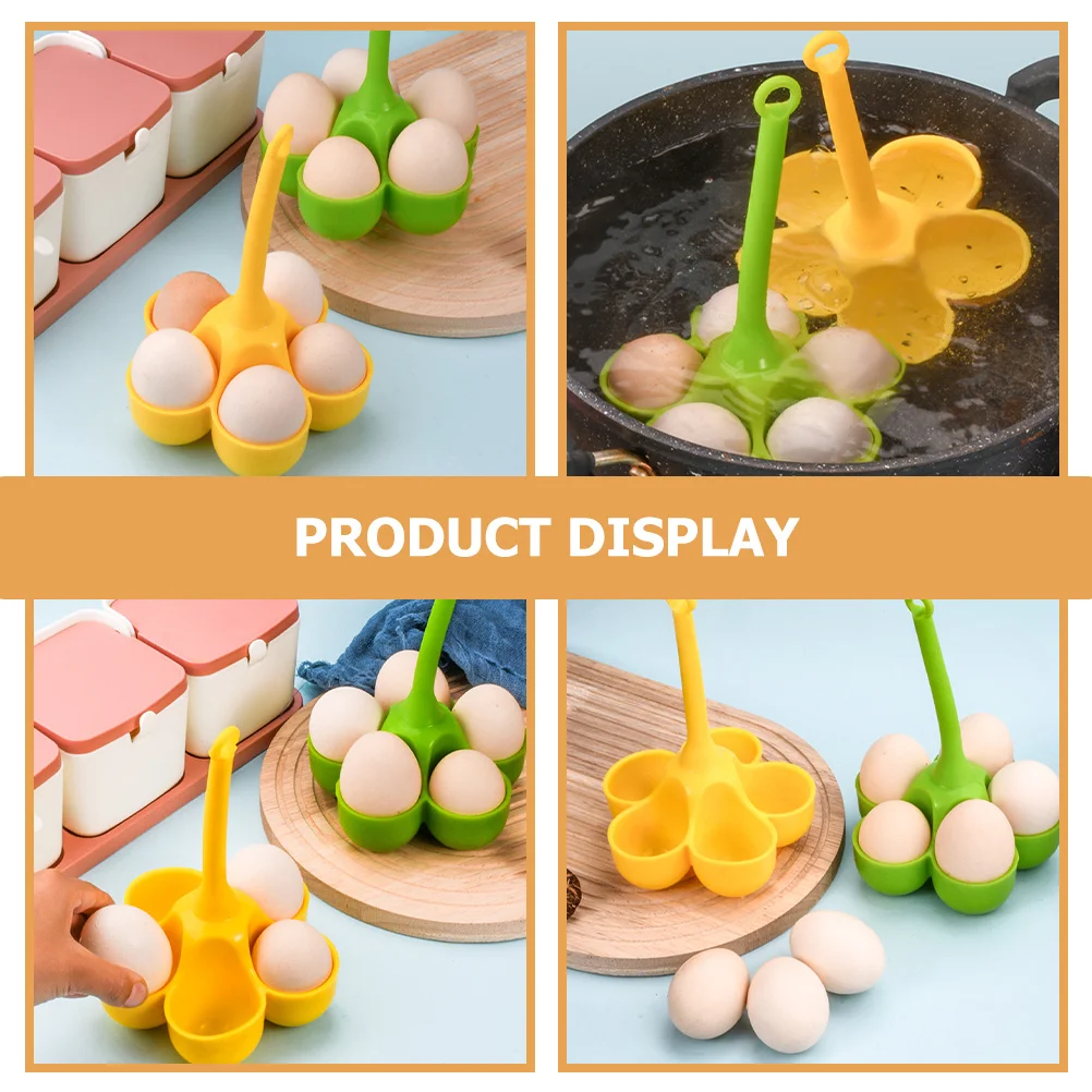 

2Pcs Steaming Egg Maker 5-Hole Silicone Egg Cooking Holder Heat-Resistant Portable Kitchen Gadget for Home Restaurant Use