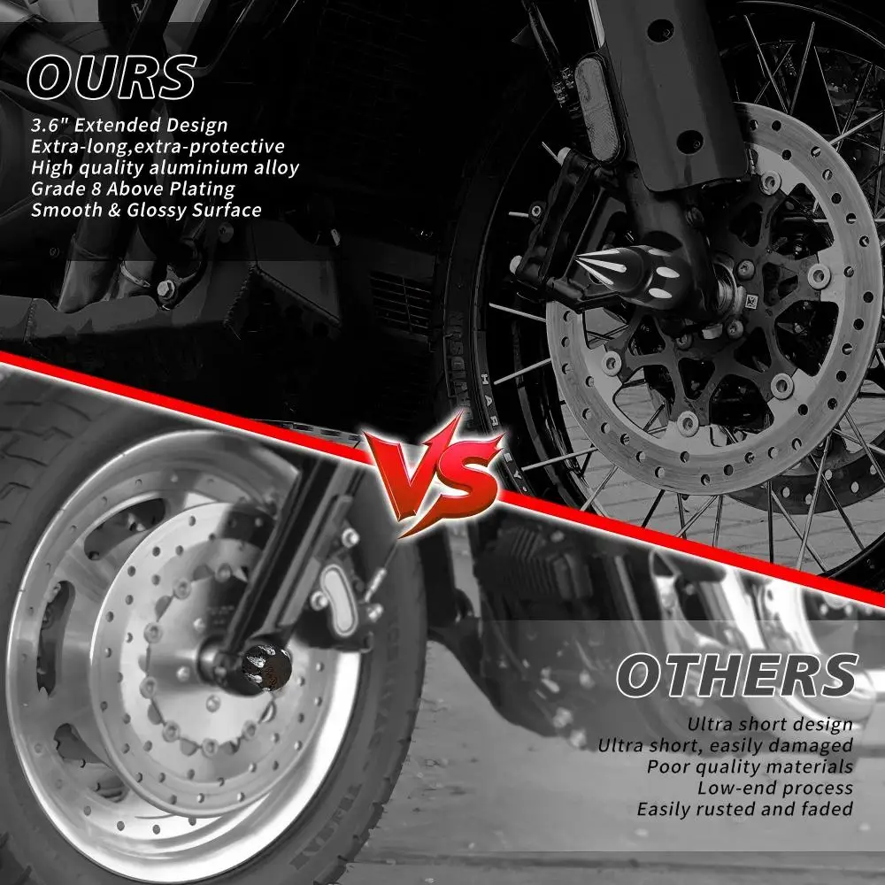 غطاء صامولة المحور الأمامي باللون الأسود مقاس 3.6 بوصة من الألومنيوم باستخدام الحاسب الآلي لدراجة Harley Road King 2008-أحدث