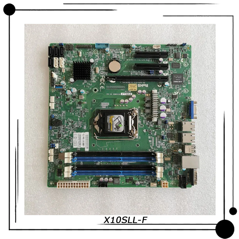 X10SLL-F For Supermicro Server microATX Motherboard LGA 1150 Intel C222 Support E3-1200 v3/v4 DDR3 PCI-E 3.0 Perfect Tested