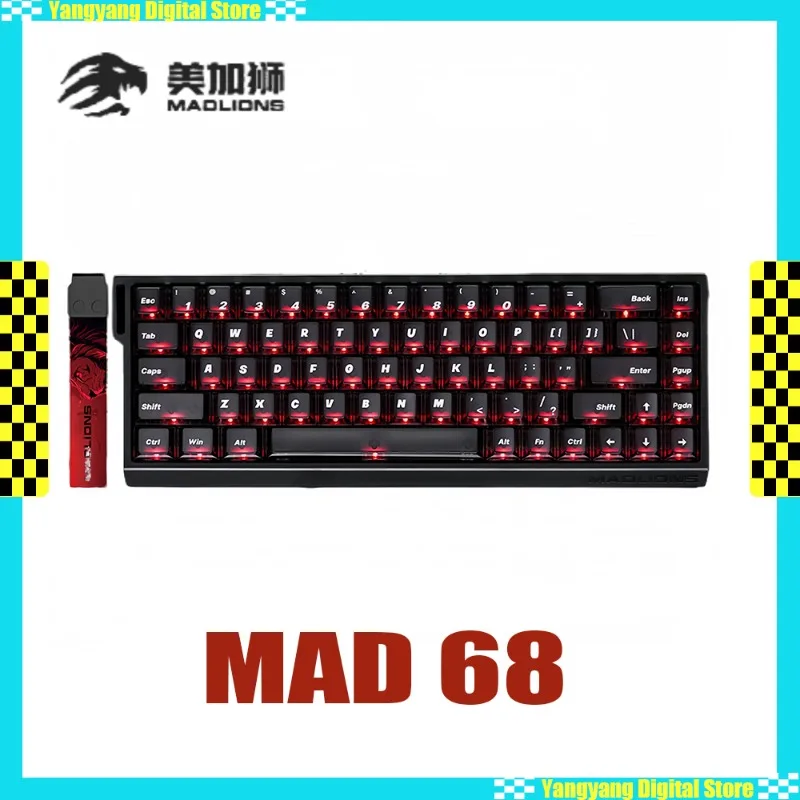 

NEW MADLIONS MAD 68 Wired Magnetic Shaft Keyboard 68 Key High Precision Hall Sensor 0.125ms Delay 8K Polling for Esports Games