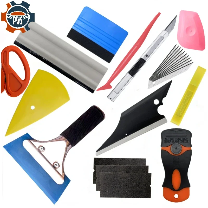 

New Car Tools Wrap Film Sticker Wrapping Tool Auto Window Foil Squeegee Razor Scraper Cutter Aid Tool Window Tinting