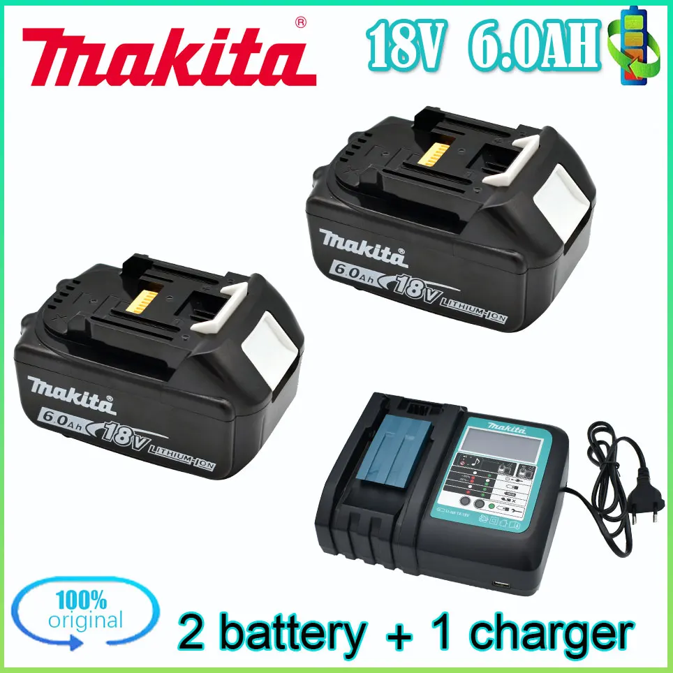 

Makita 100% original 18V Makita 6000mAh lithium-ion rechargeable power tool 18V replacement battery BL1860 BL1830 BL1850 BL1860B