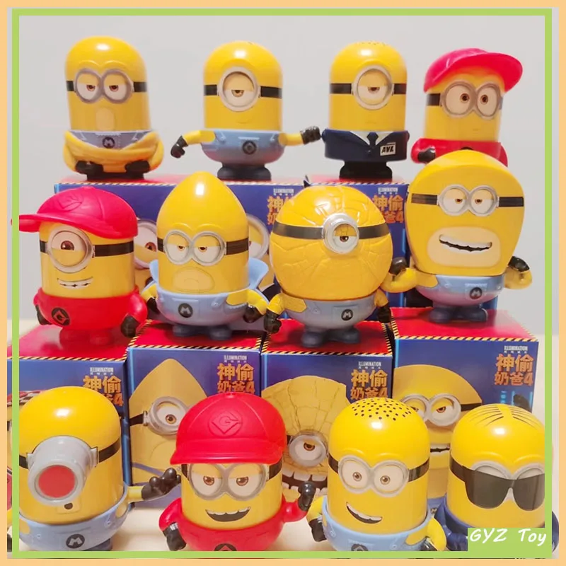 Miniso Despicable Me 4 Minionings Anime Action Figure Complete Set 12pcs Collectible Model Toy Custom Kids Birthday Gifts