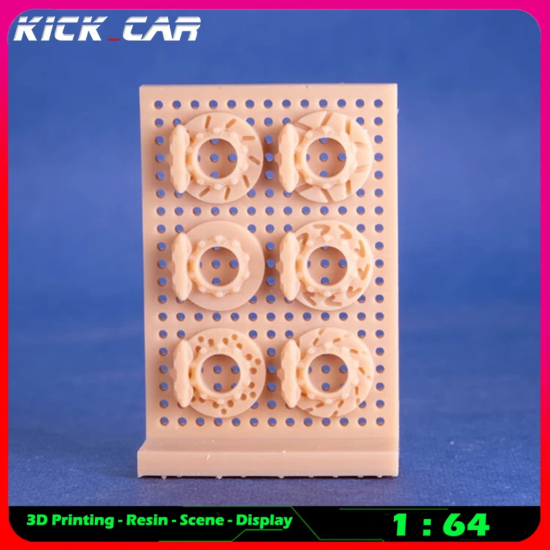 Kickcar 1/64 Parts Display Wall Model Car Diorama Uncolored Resin Garage Scene Repair Tools Decoration Simulation Scene Toy