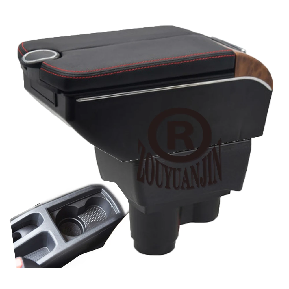 

For Renault Duster II Center Console Armrest Box Storage Elbow Rest Arm with Phone Charging USB Interface Cup Holder