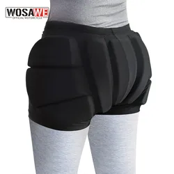 WOSAWE Skating Shorts Snowboard Ski Hip Pad Protection Gear EVA Cycling Skiing Sports Roller Shorts for Boys Girls Mens Womens