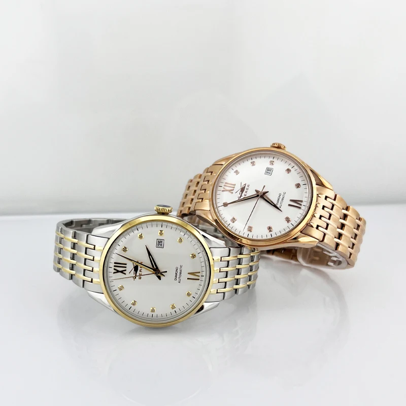 

BERER High End Luxury Watch For Couple Mechanical Automatic Movement Business Watch Classic Style with Calendar Display BA004