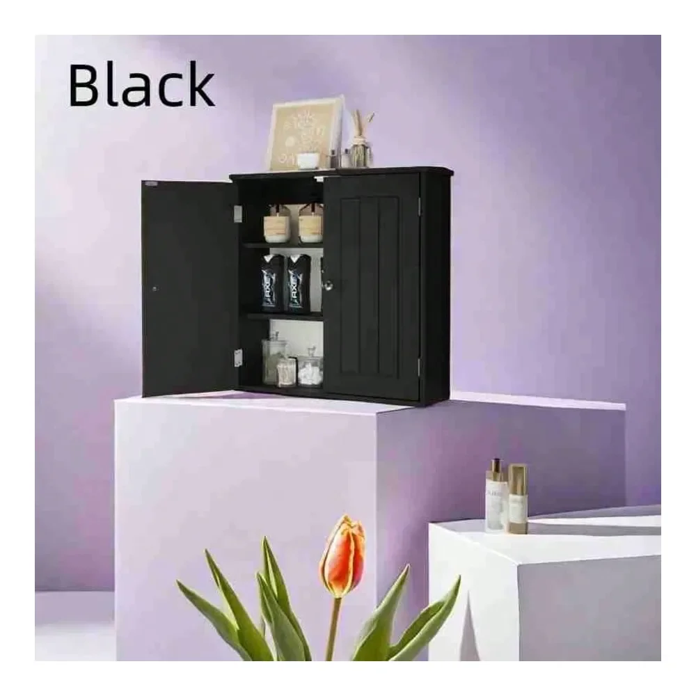 

Wall Cabinet Over Toilet,Small Medicine Cabinet For Bathroom Laundry Room Kitchen,Space Saver Storage Cabinet With 2 Door Adjus