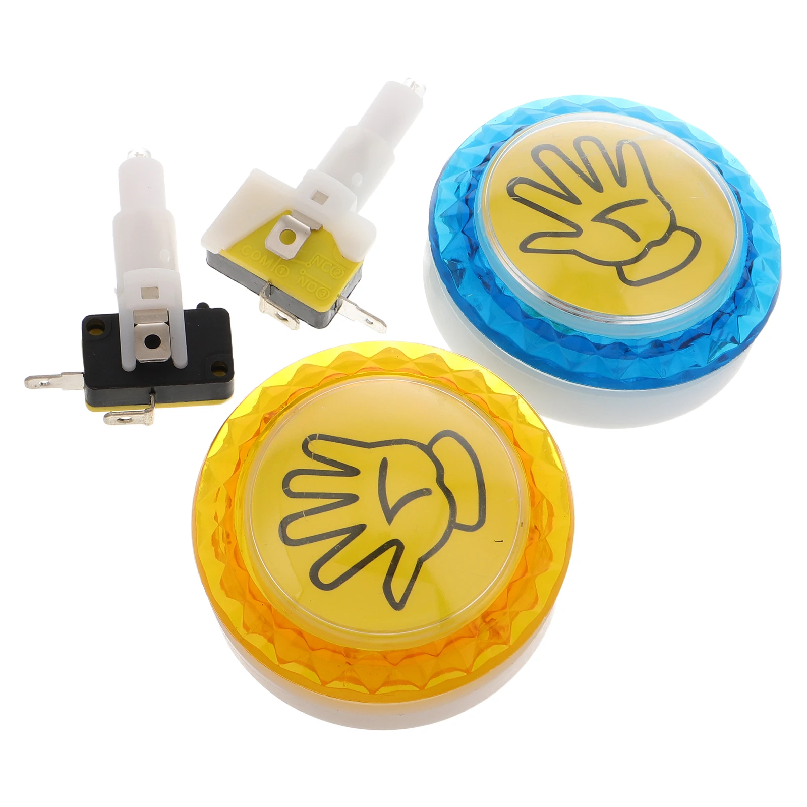 

2pcs Game Accessories Illuminated Palm Buttons LED Led Dome Button For Cabinet Console Dome Switches Buzzers Sensitive Gaming