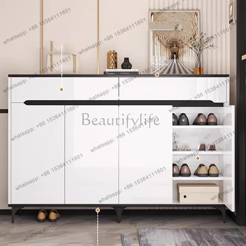 Factory Direct Sales Italian Minimalist Display Shoe Cabinet Bedroom Designer Luxury Cupboard Shoe Shelf Living Room Archivadore