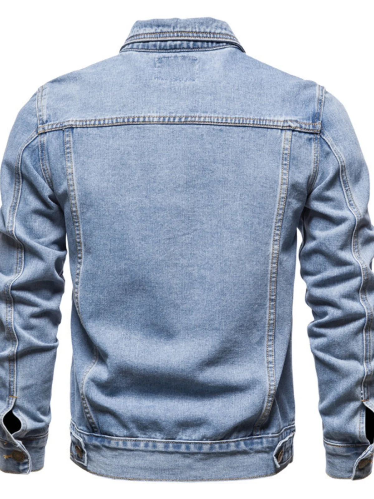 جايت دينم بقصة ضيقة للرجال بياقة على شكل زر جينز Jaet ملابس خارجية للشباب Faion طويلة Sve ملابس خارجية للخريف مقاومة للرياح