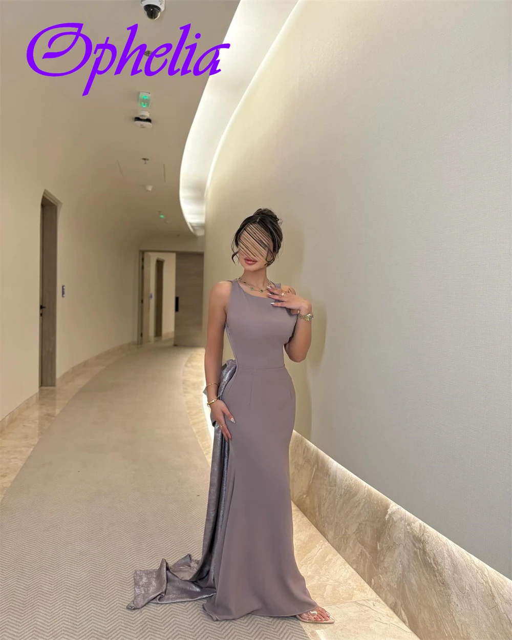 Customized Exquisite Backless Sleeveless Evening Dress High Quality Satin Prom Dresses Delicate Bow Party Gowns For Woman