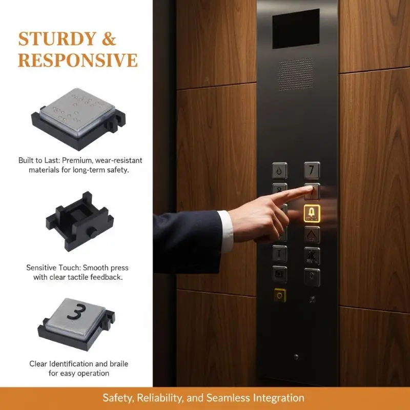 High Sensitivity Elevator Button Braille Numeral Direction Keys Fits 3600 5500 Elevator for Maintenance Upgrade