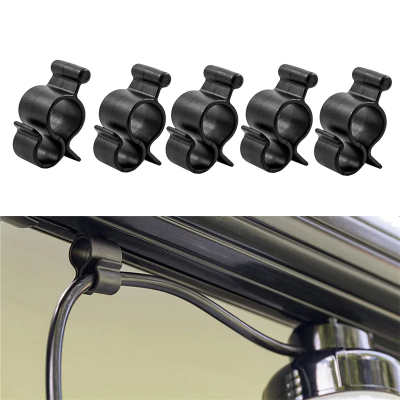 20Pcs Camping RV Awning Hook Clips Light Rope Clamp RV Traveling Tent Clip Light Hanger Awning Lights Decor White F