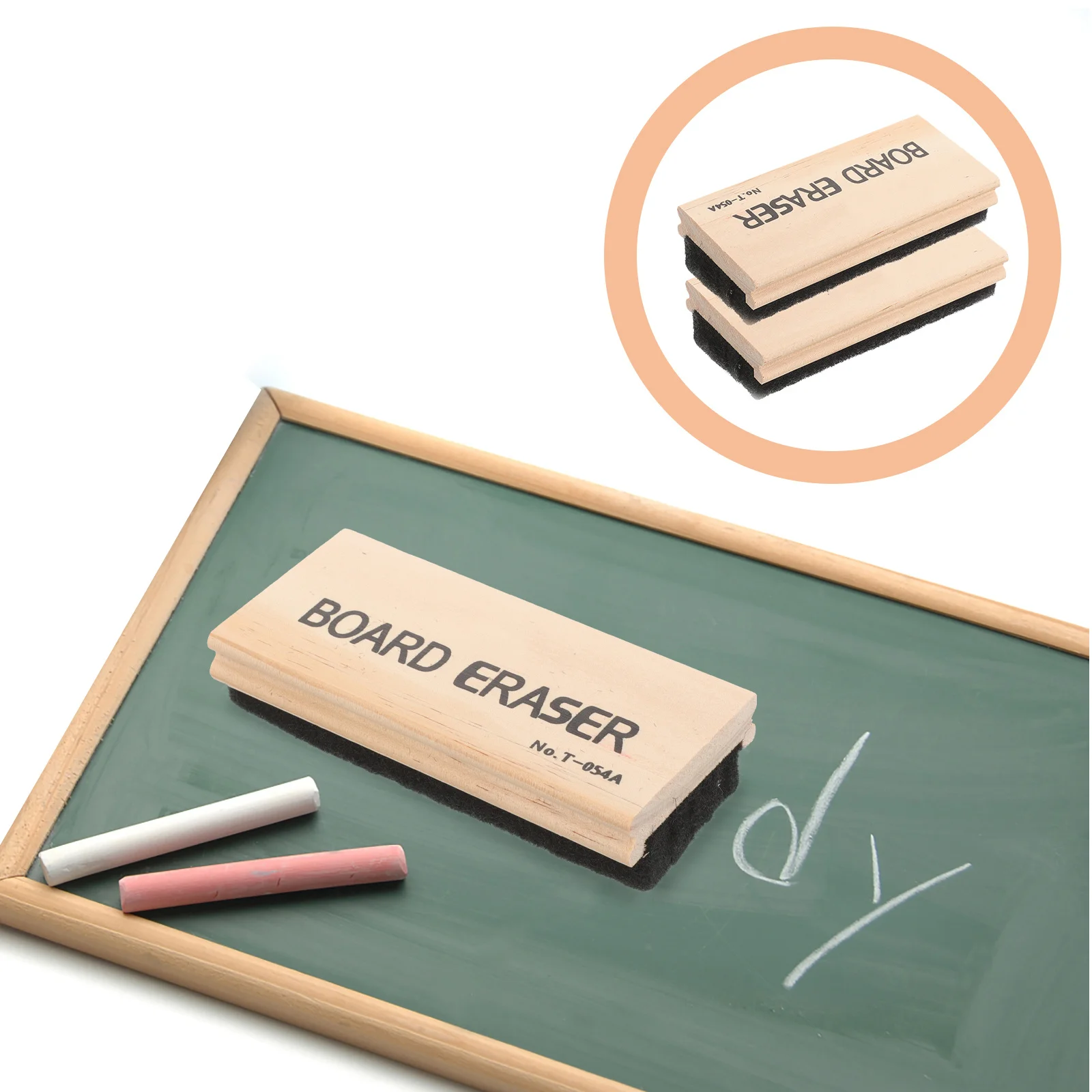 2 Stück Holztafel-Radiergummi, starke Bürste, keine elektrostatische Adsorption für die Trockentafelreinigung im Klassenzimmer, Zuhause und Büro