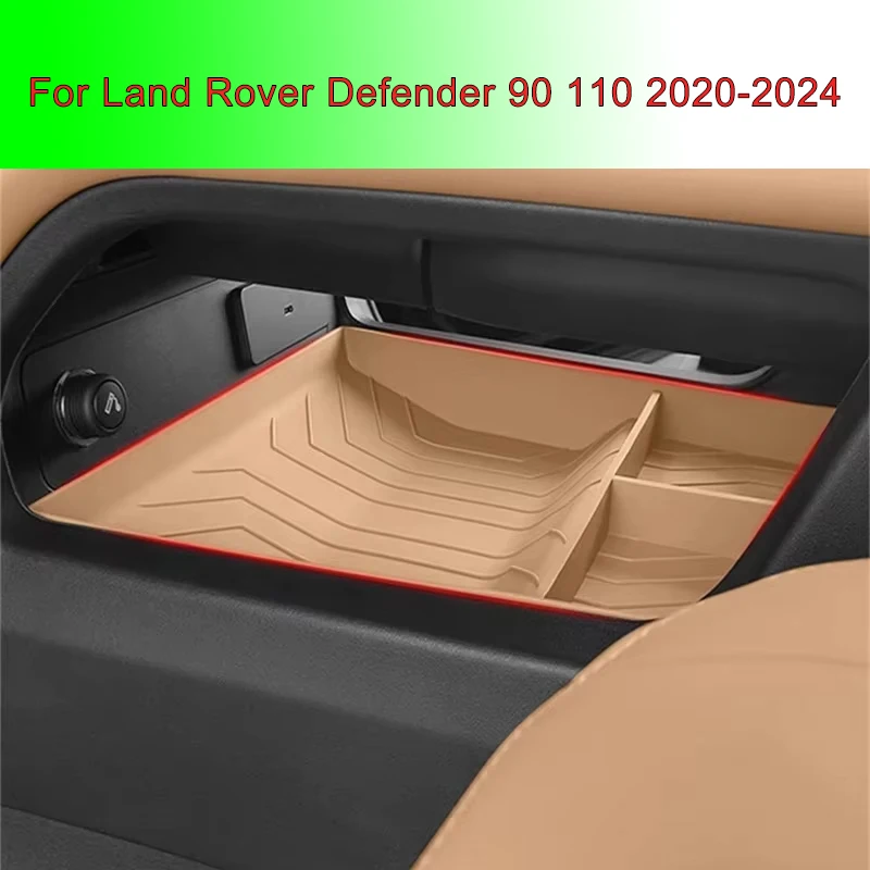 

For Land Rover Defender 90 110 2024 2025 Central Console Lower Storage Box Silicone Pad Car Interior Accessory for 2024+ Models
