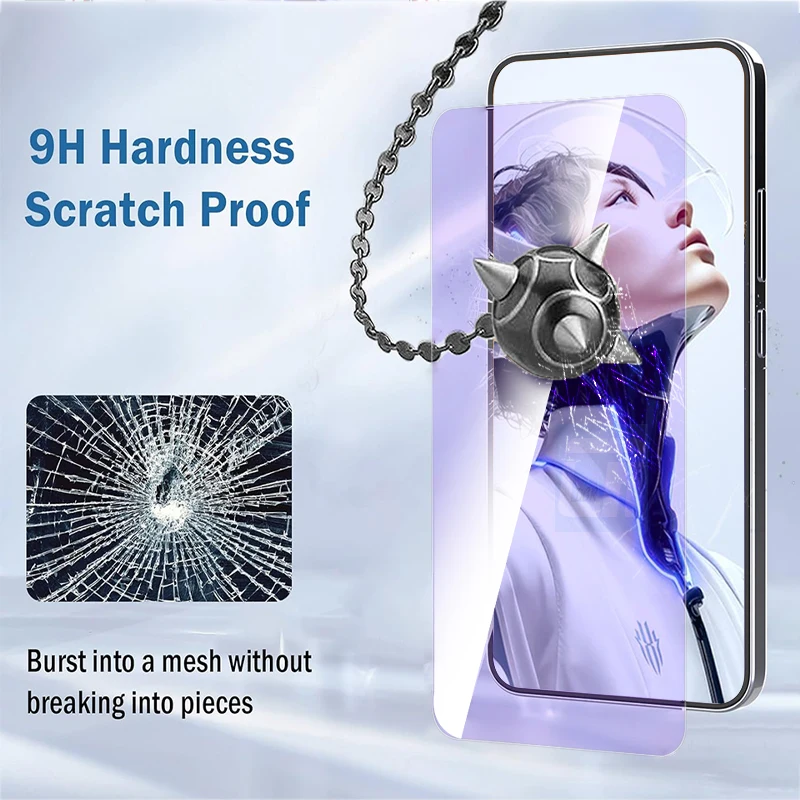 

2-4pcs Premium Anti Blue-Ray Tempered Glass for ZTE nubia Redmagic 11 10 Air 9 8 8s 9s Pro+ Screen Protector Film