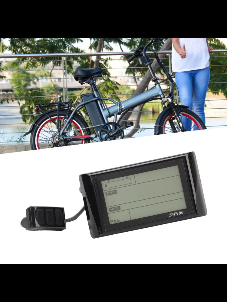 AliExpress NONE SW900 LCD Display For Electric Bicycle Scooters Waterproof Connector 5 Pin Electric Bicycle Meter Battery Power Display