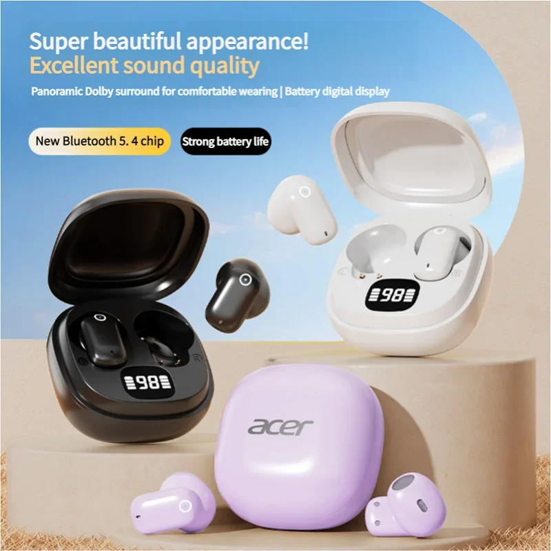 NEW Acer OHR501 ANC Wireless TWS Earphone Bluetooth 5.4 Active Noise Cancellation Headset ENC HD Call TWS Earbuds LED Display