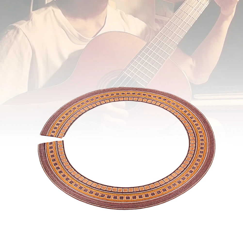 

Guitar Sound Hole Decal Rosette Inlay Bamboo Abalone Electric Classical Easy Apply Remove Guitar Parts Accessories