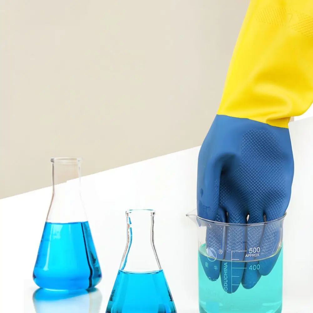 Industrial Safety Protective Gloves Waterproof Chemical Oil Resistant Gear For Laboratory Manufacturing Petroleum Mining Jobs