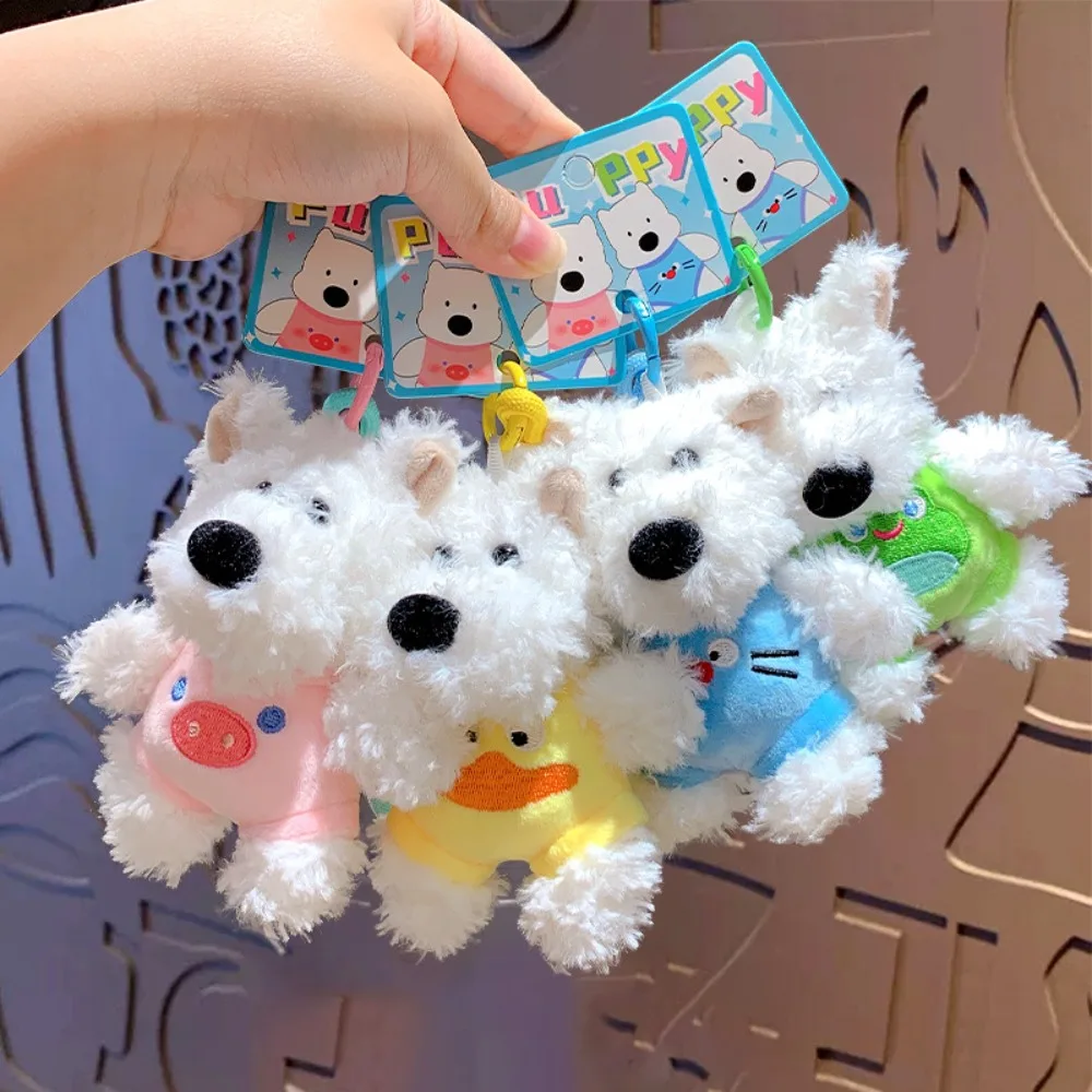 

Cartoon Animals Puppy Plush Keychain White Creative Small Dog Doll Plush Keychain Kawaii Cute Stuffed Dog Keyrings Birthday Gift