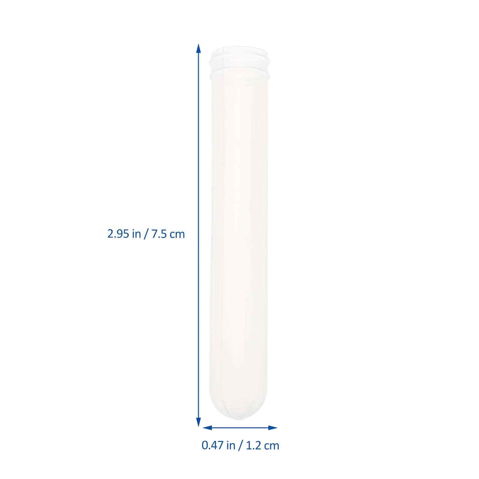 

500 Pcs Plastic Test Tube Sturdy Tubes Liquid Practical Teaching Tool Clear Chemistry