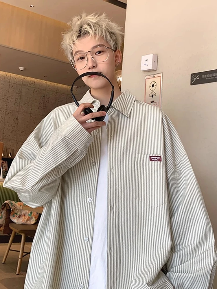 

Мужская свободная повседневная рубашка на пуговицах с длинным рукавом, коллекция Весна 2025, модель High Sensation Haome