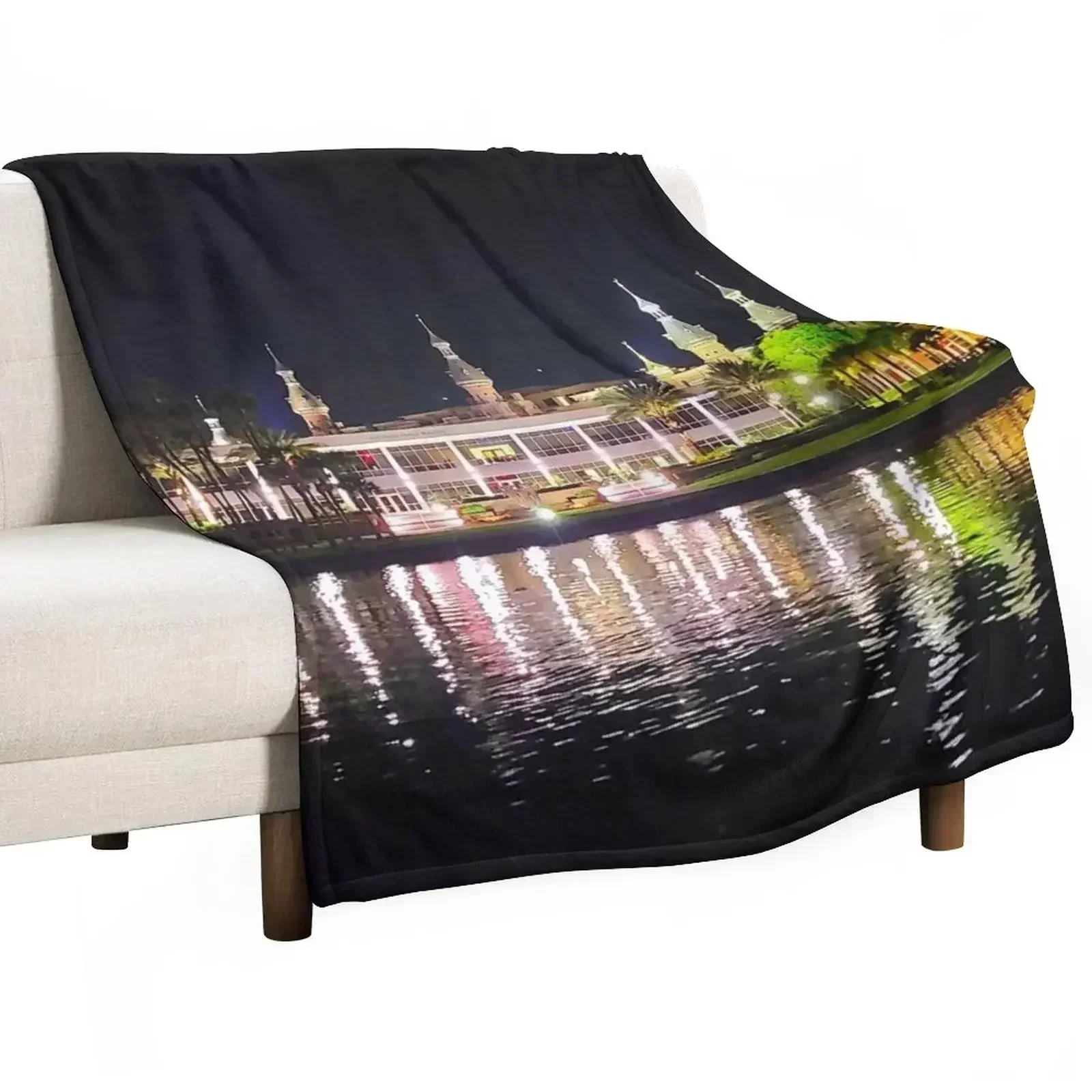 City Of Tampa Riverwalk And The University of Tampa Throw Blanket bed plaid Tourist For Baby Hairy Designers Blankets