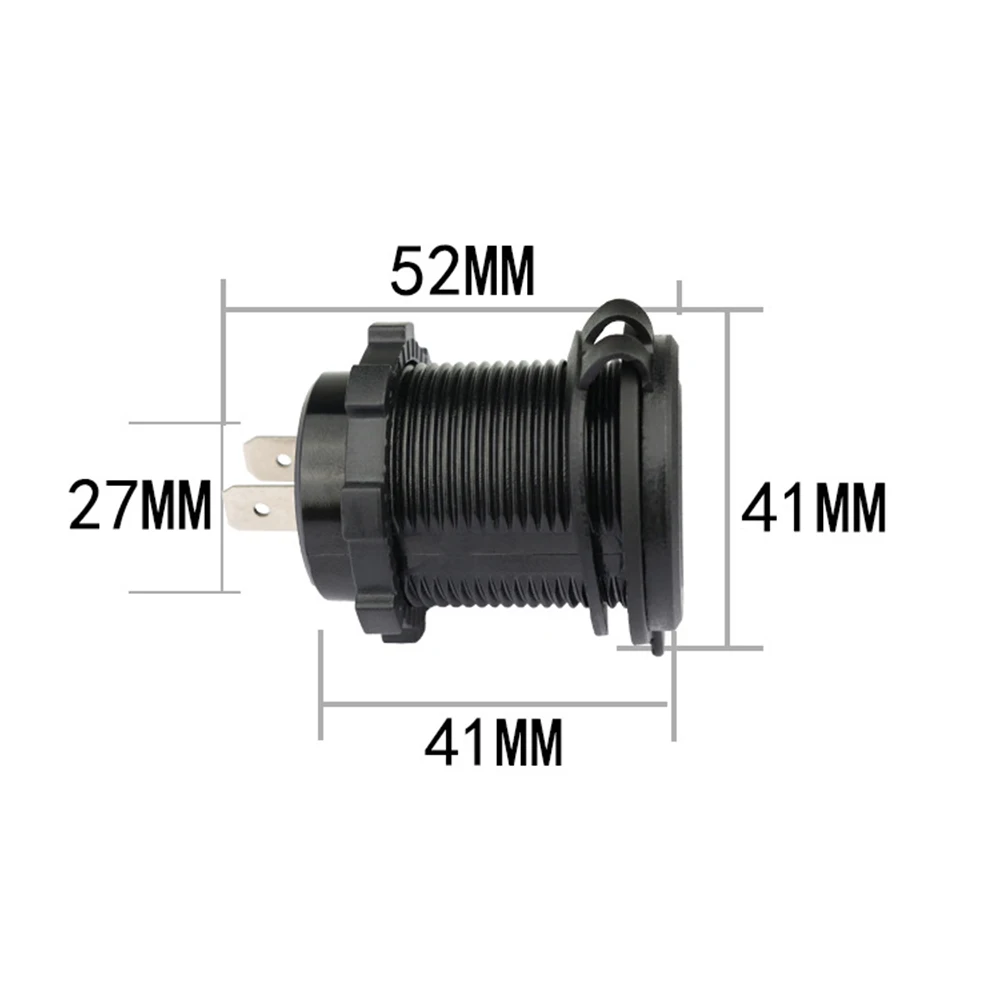 Universal 12V-24V Dual Port Fast Charge Car Phone Charger TYPE-C USB 5V 3.1A Blue Light Socket Car Charger Motorcycle Accessory