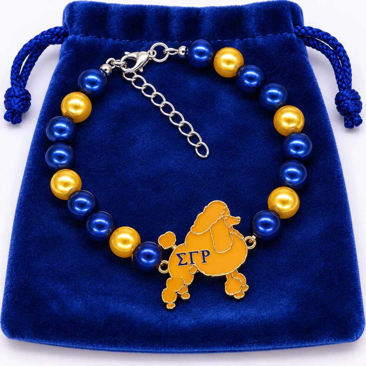 New Arrival Fashion Greek Letter Poodle Bracelet Sorority 1922 Sigma Gamma Rho Member Bangles Jewelry