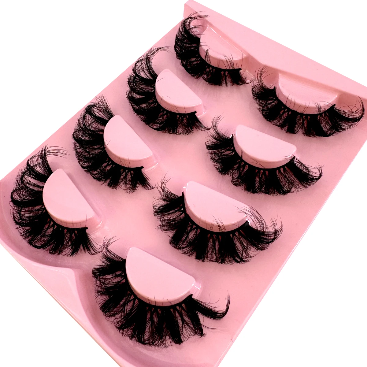 HBZGTLAD 4 Paar gefälschte Wimpern dicke lange falsche Wimpern dramatische Wimpern 3D-Faux-Nerzwimpern Großhandel Vollstreifenwimpern Ma