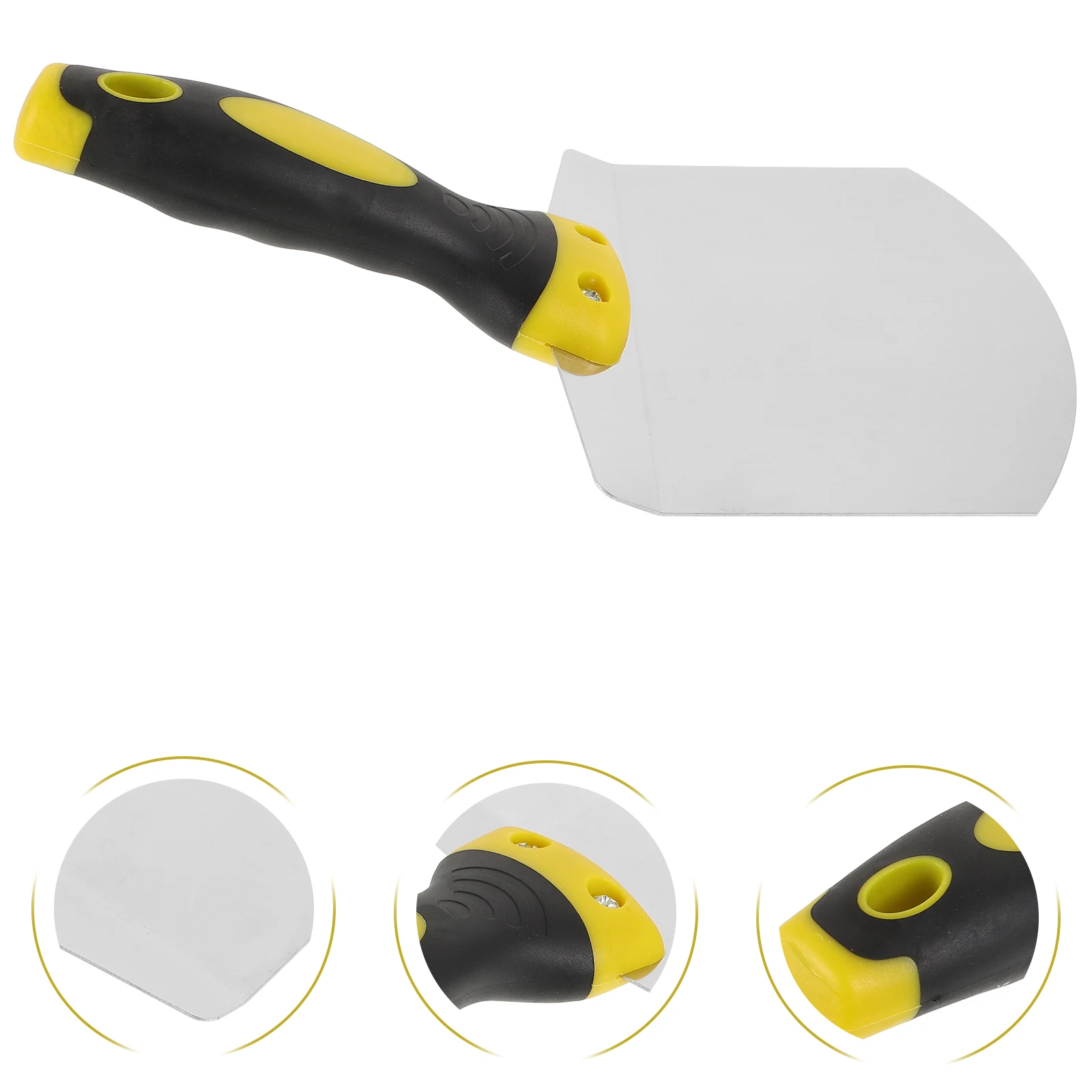 

Stainless Steel Half Round Mud Smoothing Curved Portable Compact Blade Wall Repair Efficient Plastering Paint Scraper Tool