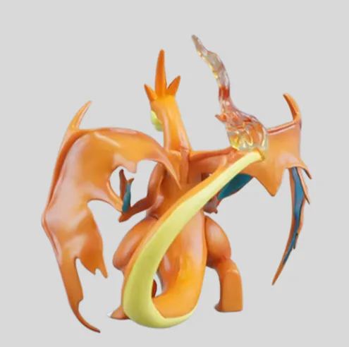 18cm Fairy สัตว์เลี้ยงสีเหลือง Charizard Spit Fire อะนิเมะรูปปั้นคอลเลกชันเดสก์ท็อปตกแต่งเครื่องประดับของขวัญของเล่นสําหรับพัดลม
