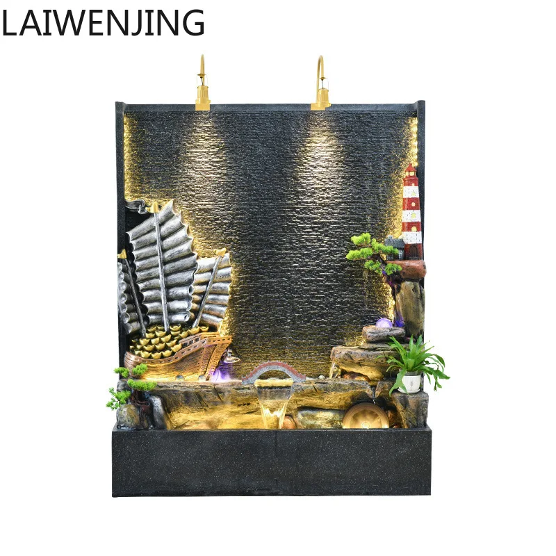 

SGF Water Curtain Wall Flowing Water Screen Landscape Rockery Ornament Circulating Fish Pond Background