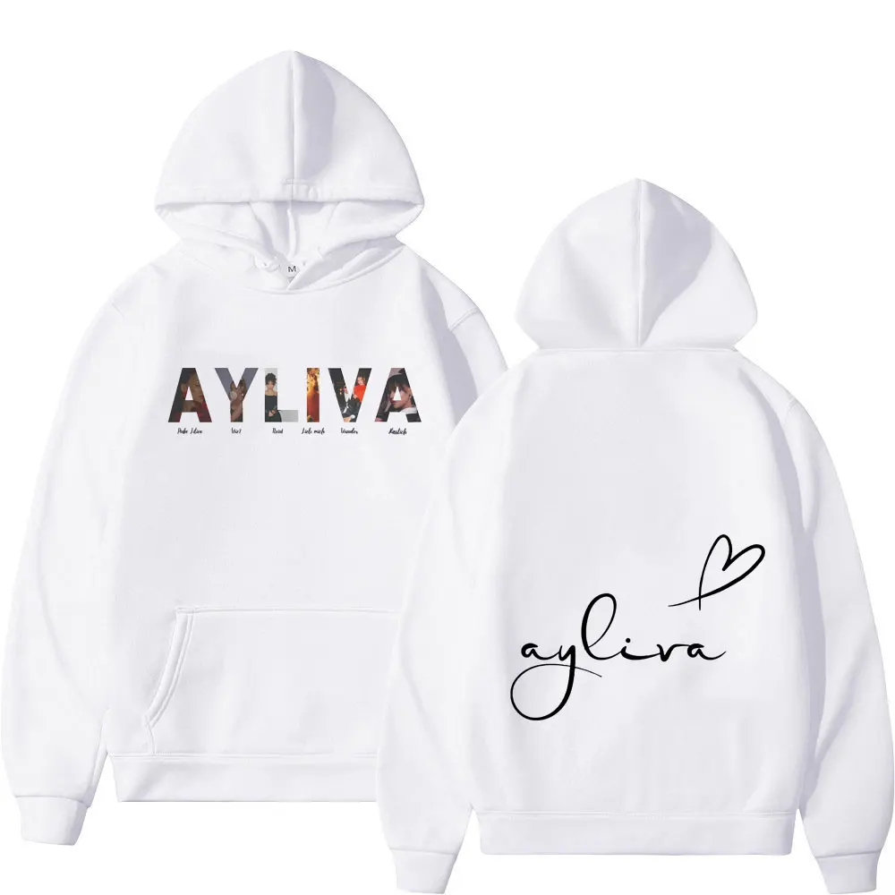 Singer Ayliva Tour 2025 Double-sided Print Hoodie Men's Women Fashion Clothing Casual Hoodies Winter Fleece Aesthetics Pullover