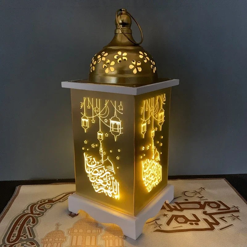 2023 Eid Mubarak Festival musulmano Decor Supplie Lanterna a luce LED Ornamento appeso Ramadan Kareem Decorazione per la festa dell'evento a casa