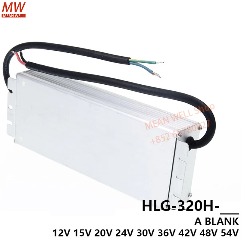 Original MEAN WELL 320W Constant Voltage + Constant Current LED Driver HLG-320H-12A HLG-320H-24A 12 15 20 24 30 36 42 48 54 A/ B