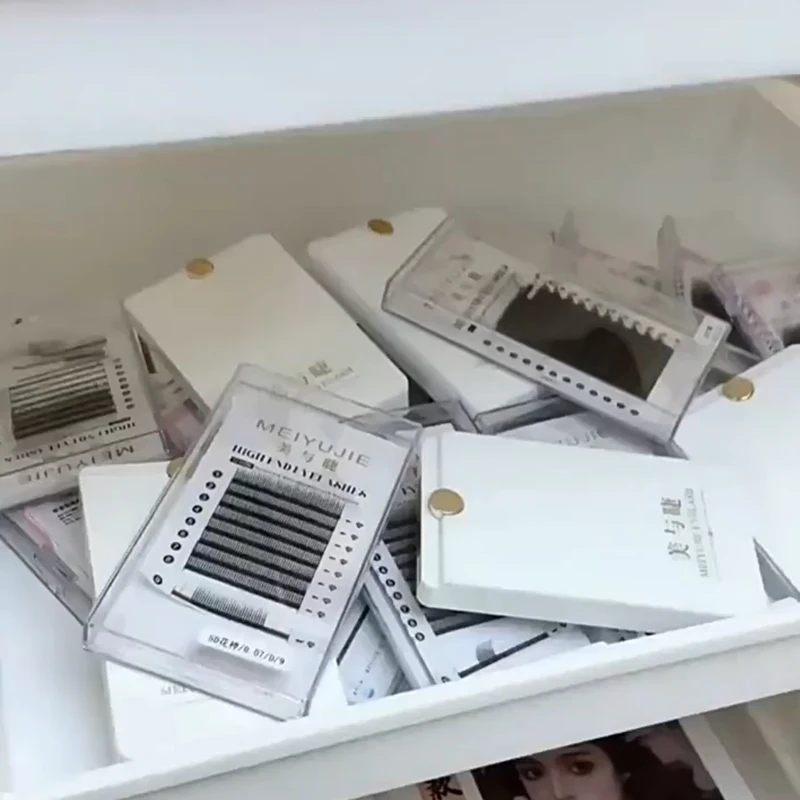 1 pçs caixa de armazenamento de cílios postiços para ferramenta de extensão de cílios organizador acessórios de chicote