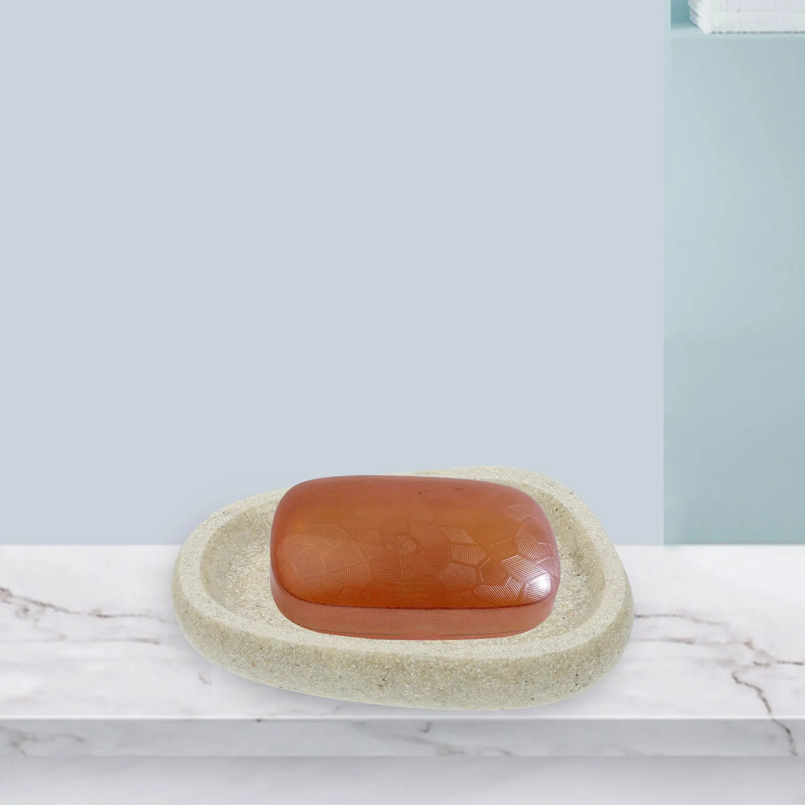 

Stone Tray Bar Soap Holder For Bathroom Kitchen Multi-Function Household Soap Dish Decorative Vanity Countertop Sink