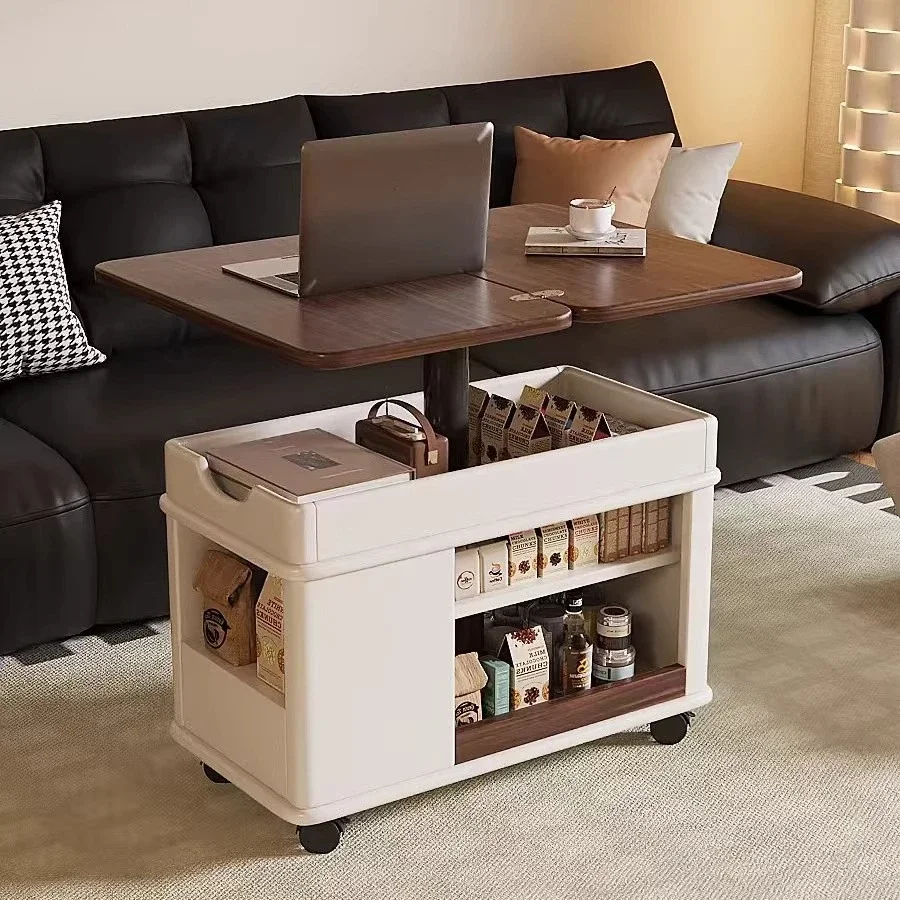 Solid wood sofa edge few ebony all solid wood side cabinet mobile coffee table