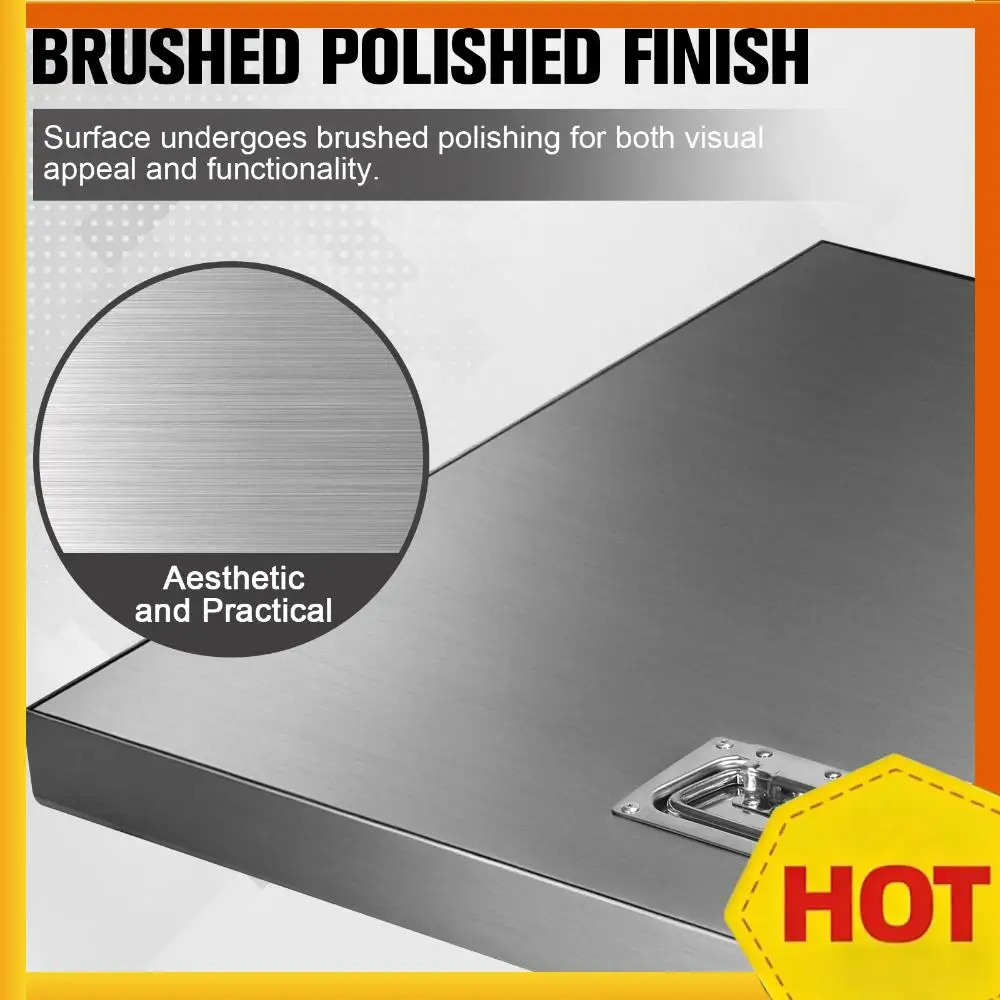 

Прямоугольные съемные люки из нержавеющей стали 26.97x23.62 дюйма, сверхпрочные металлические инспекционные крышки с ручкой для подвалов/целлов