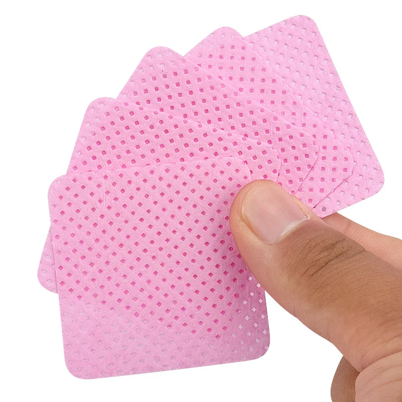 200 pcs Wipes Paper Cotton Eyelash Glue Remover Wipe The Mouth Of The Glue Bottle Prevent Clogging Glue Cleaner Pads Tools