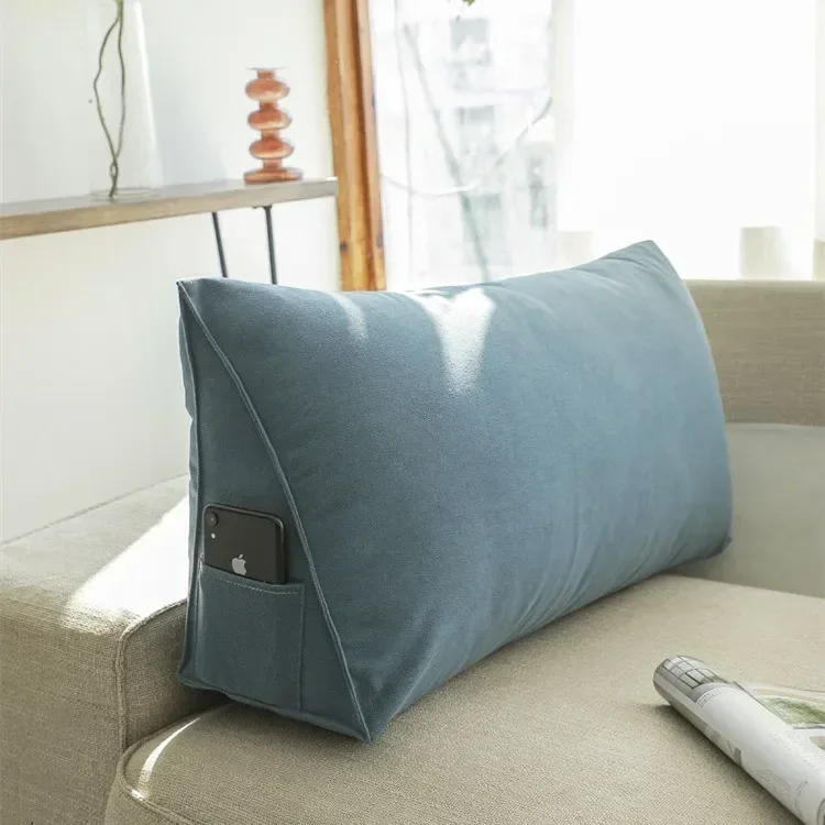 OTAUTAU Bett Dreieckige Kissen Stuhl Nacht Lenden Stuhl Rückenlehne Liege Faul Büro Stuhl Wohnzimmer Kissen Dekor KD034 – Detail 8