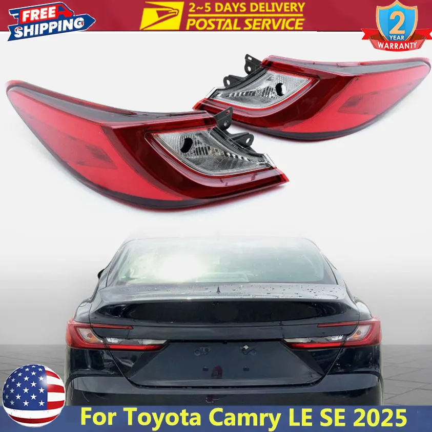 

Halogen Outer Rear Tail Light Left Right Side For Toyota Camry LE SE 2025 With Bulb Auto Light Brake Light Siganl Lamp Assembly