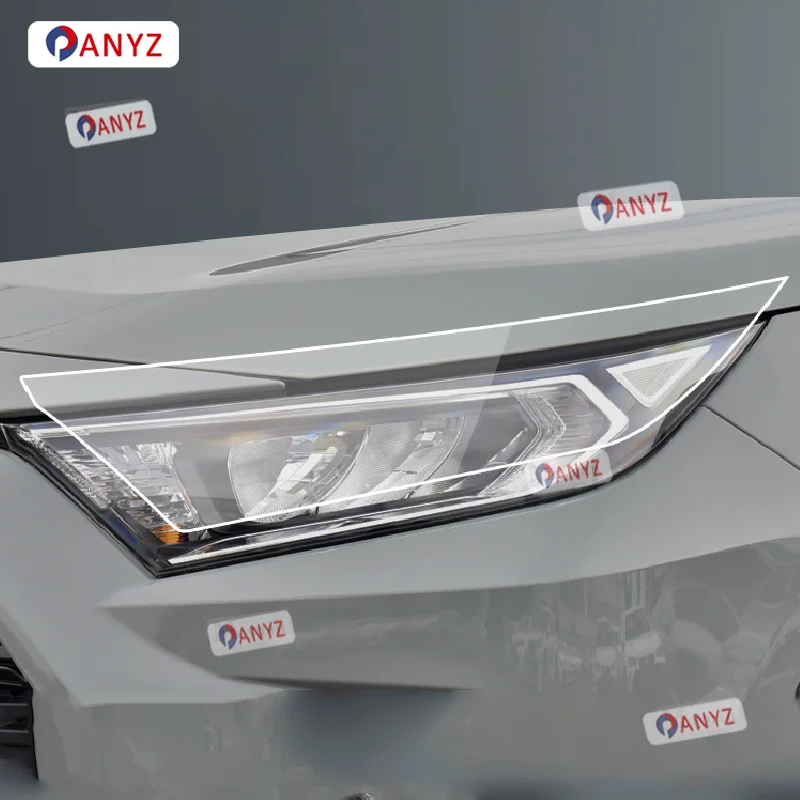 

2 шт. защитная пленка для фар автомобиля, прозрачная черная наклейка из ТПУ для Toyota RAV4 2019-2023, автомобильные аксессуары