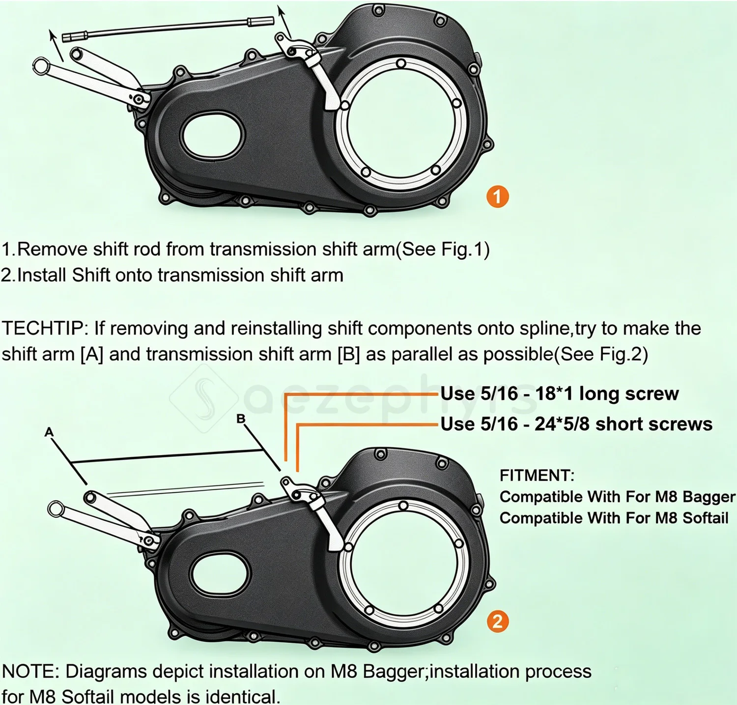 Motorrad-Schaltunterstützung aus Aluminium (EZ Shift) – Getriebe-Booster-Halterung für Harley M8 Touring, Softail, Fat Boy 114, Road King, Electra Glide, Tri Glide (2017–2025) – Detail 7