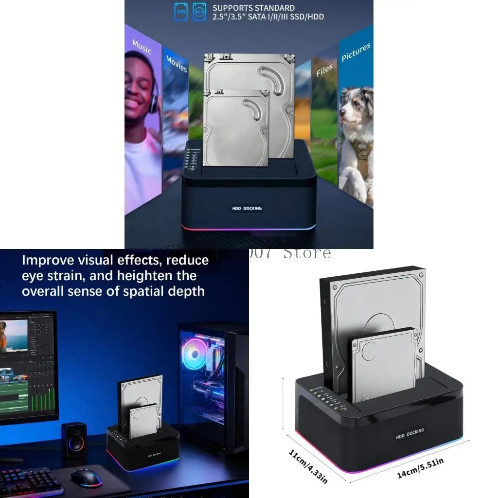 

Док-станция для жесткого диска USB A USB C для 2,5-дюймового привода док-станции 40JB